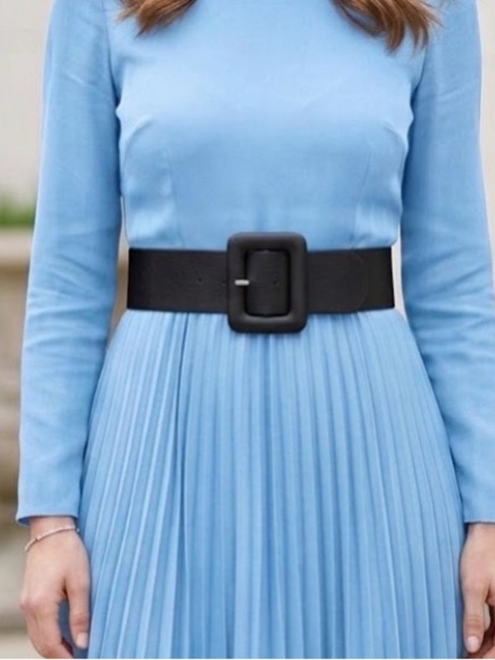 Chic Matte Black Wide Statement Belt